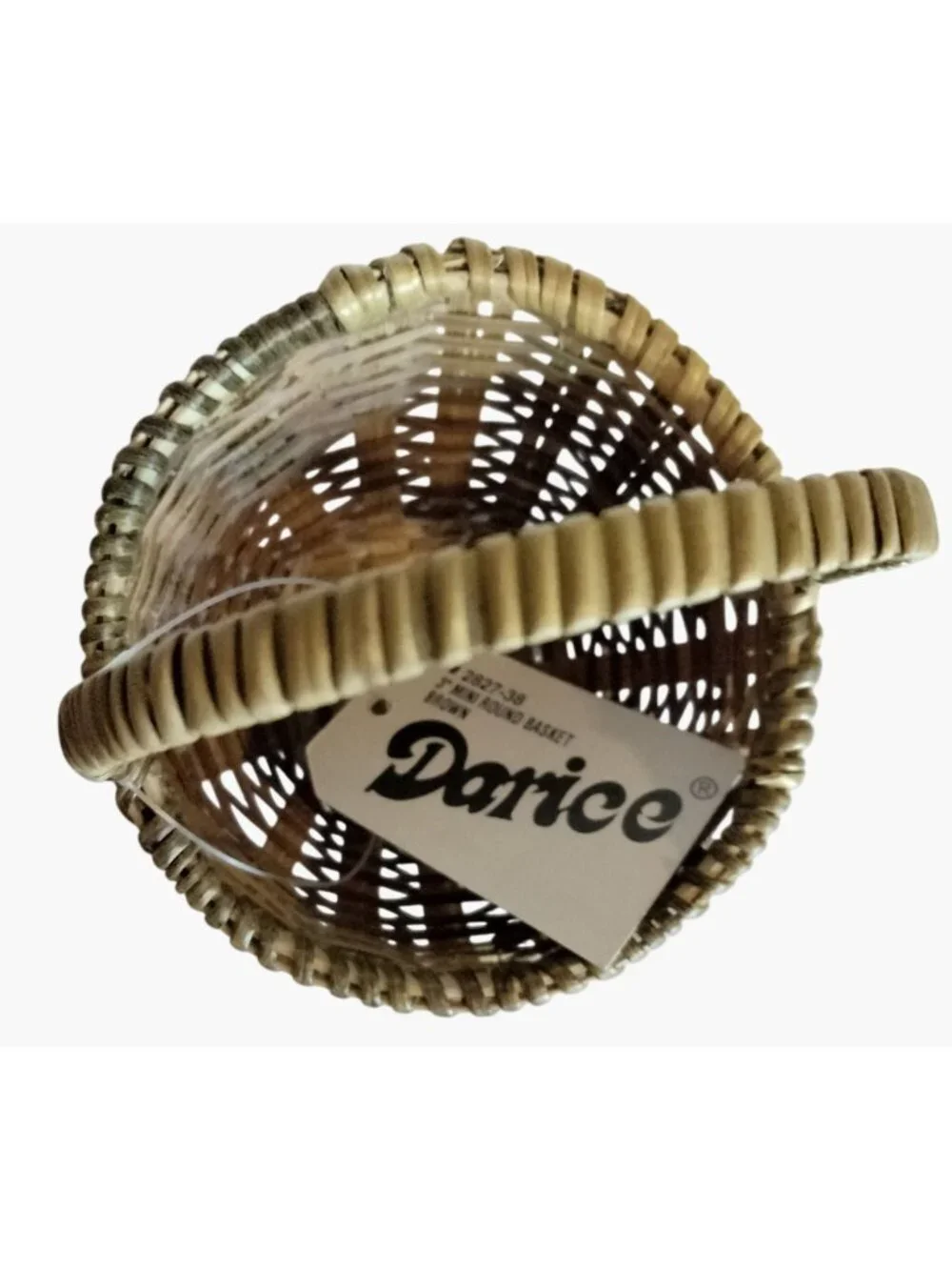 Mini Woven Basket Darice Brown Round Design Miniature Farmhouse Lot 3